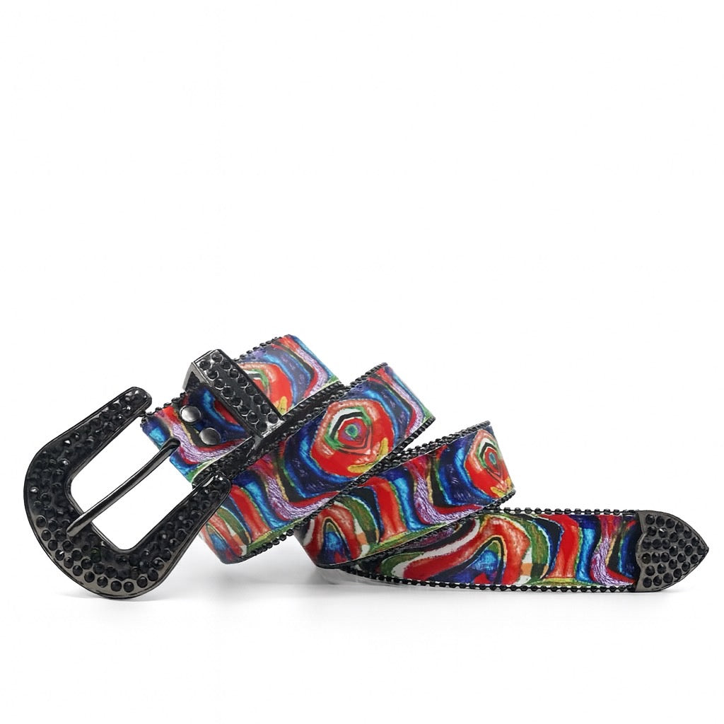 Psychedelic Stud Belt